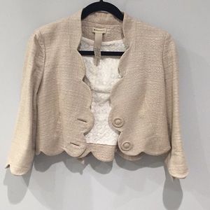 Pre❤️ Anthropologie Cropped Scalloped Jacket